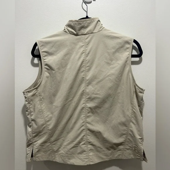 Columbia Tan Utility Vest Size M | Zip Front Hiking Outdoor Fishing Camping - Picture 7 of 10